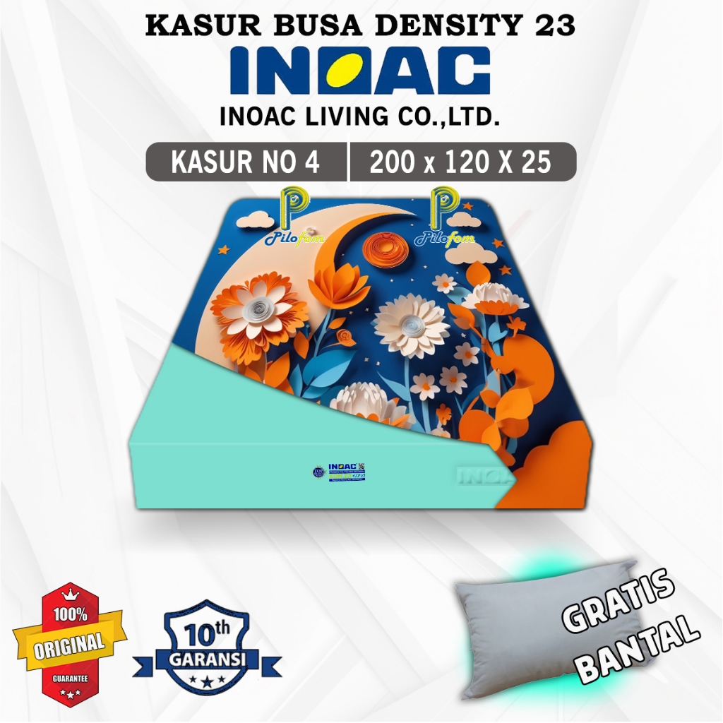 kasur busa Inoac Original 200x120x25 cm tebal nyaman untuk tidur 1 orang dewasa 1 anak
