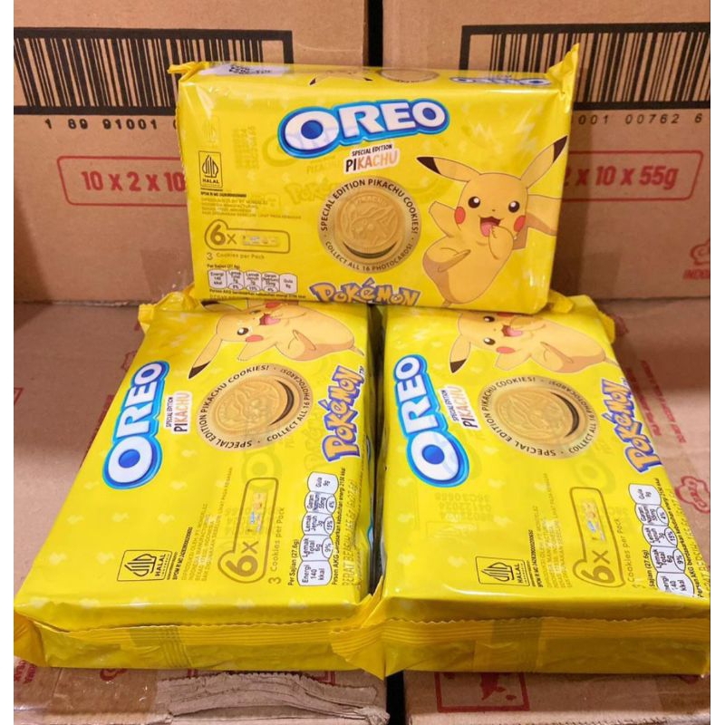 

oreo pokemon pikachu 166gr spesial edition isi 6pak