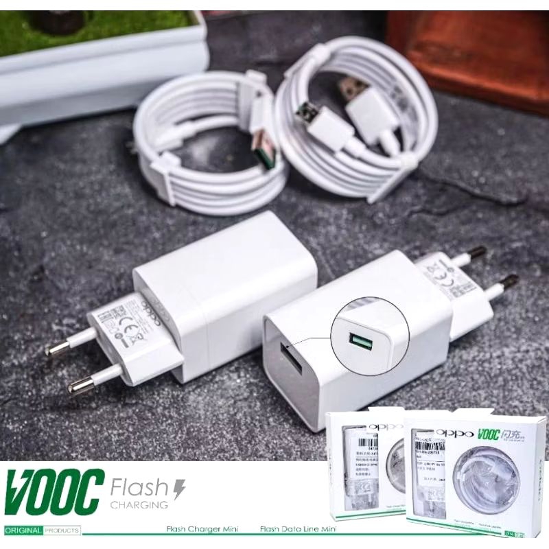 CHARGER CASAN OPPO F9 FAST CHARGING VOOC USB MICRO TYPE C