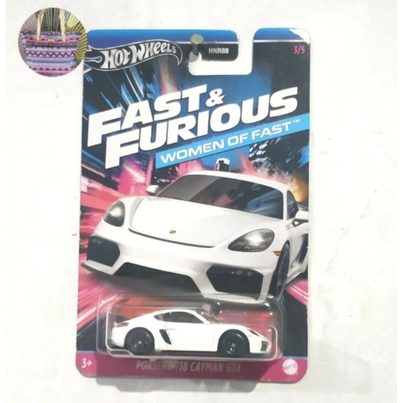 Hot Wheels Fast & Furious Porsche 718 Cayman GT4 Woman Of Fast White Putih