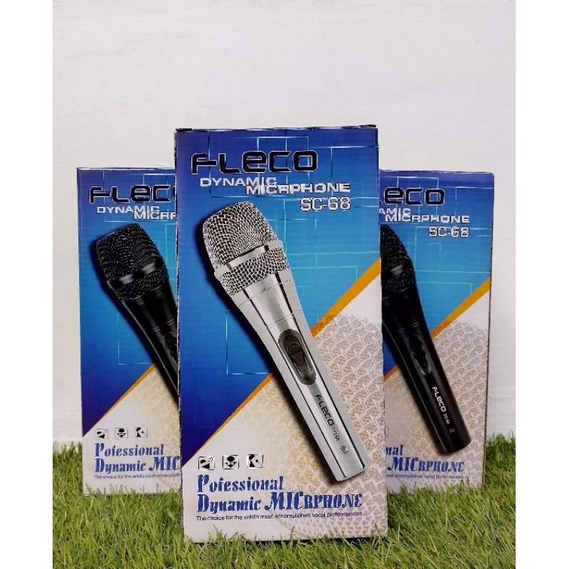 Mic Karoke Profesional Dynamic Micorphone Kabel Merek FLECO SC-68