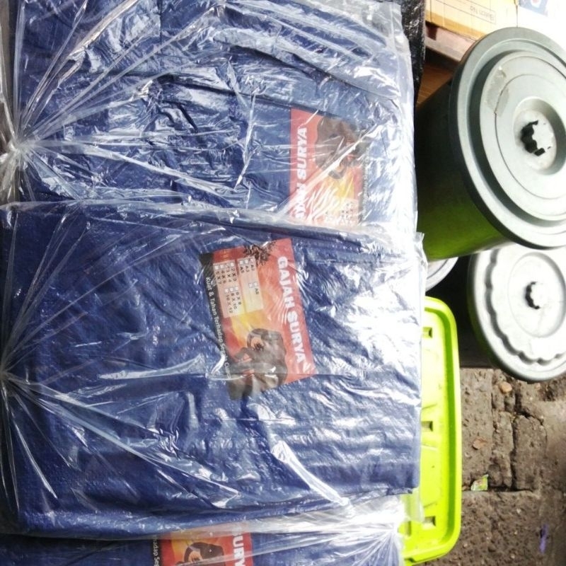 Terpal Tenda biru silver ukuran 4x6