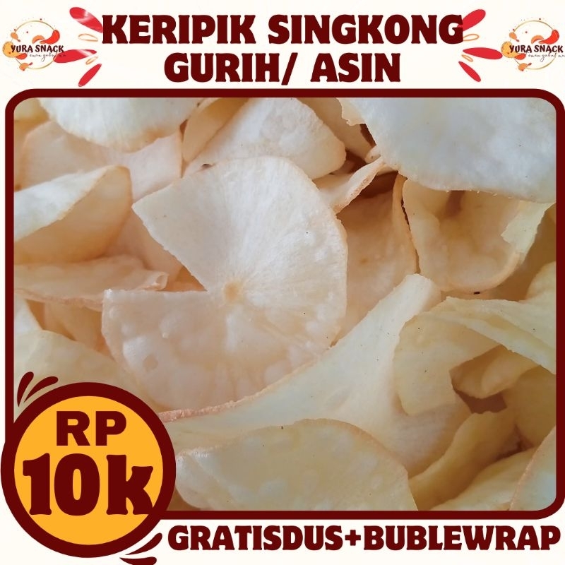 

Keripik Singkong Goreng Super Renyah Gurih Asin - Snack Kemasan 1kiloan,500gr dan 250gr