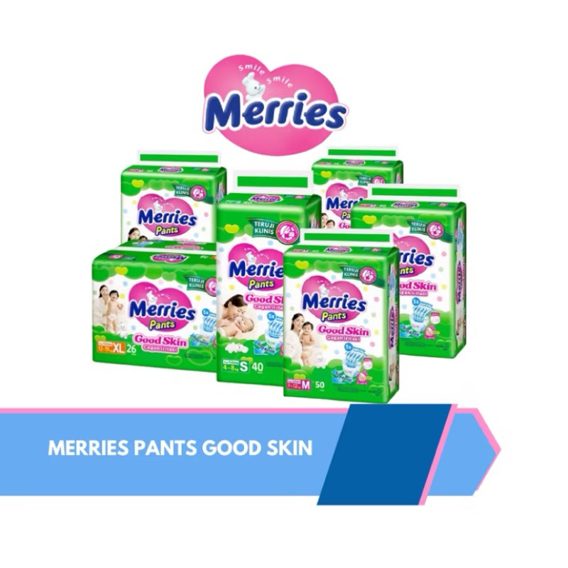 Merries Pants Good Skin Popok Diapers Celana NB_S 40  L 44 XL 38 Makassar