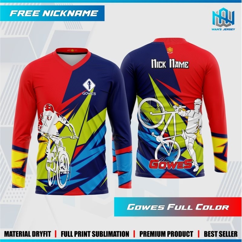 Jersey Sepeda MERAH BIRU