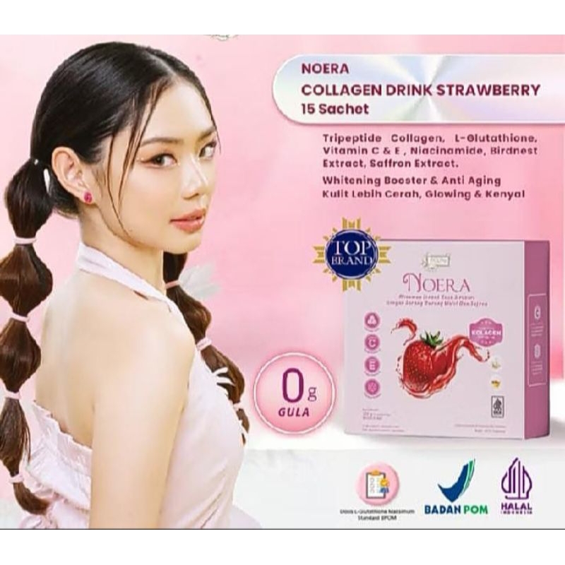 

Noera Collagen Drink Improved Formula dengan 3000mg Tripeptide Salmon Collagen, L-Glutathione 350mg, Birdnest Extract, Saffron Extract, Tinggi Vitamin C dan Vitamin E