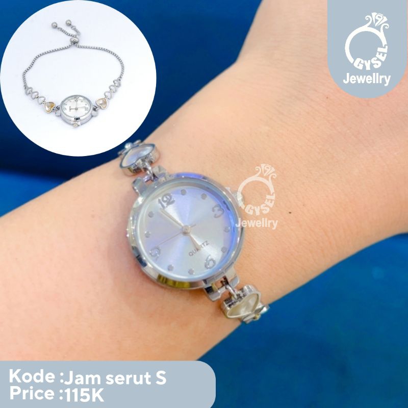 Jam Serut S - Jam Tangan Serut Love Putih Titanium Gold