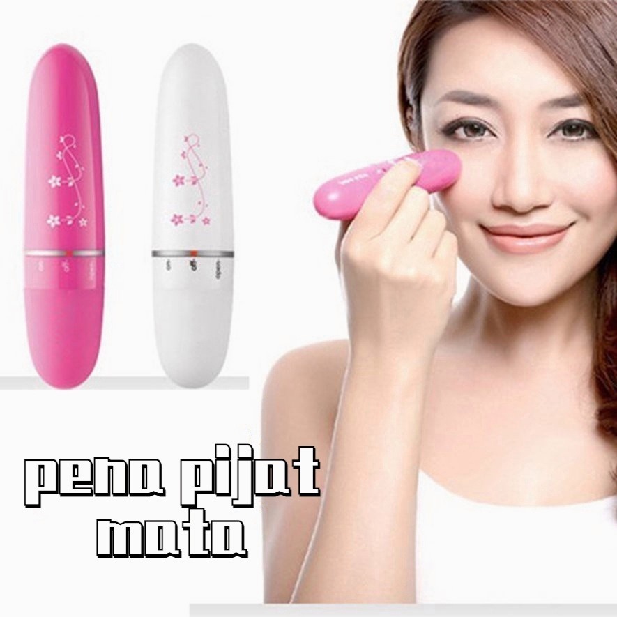 Pemijat/Pena Pijat Mini Mata Pelangsing Wajah/Pena Pijat/Alat Pijat Wajah Kantung Mata Listrik/Pena 