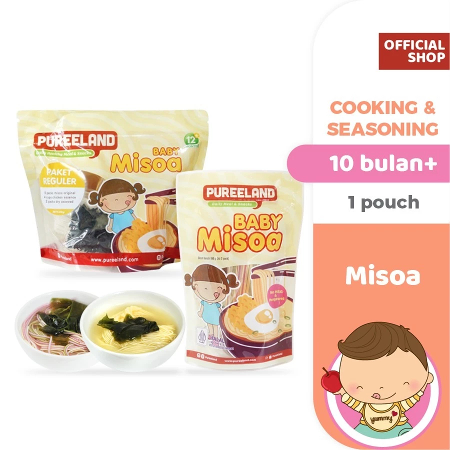 Pureeland Sup Misoa / Baby Noodle Soup / MPASI Bayi Organik / Bumbu MPASI / Makanan Bayi