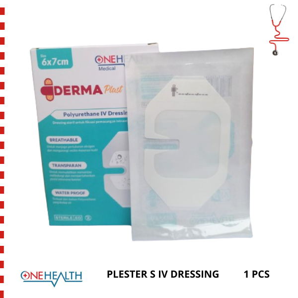 Plester Luka S IV 6x7cm Plaster Dermaplast Fiksasi Infus Onehealth Plesterin Penutup Luka Non Woven 