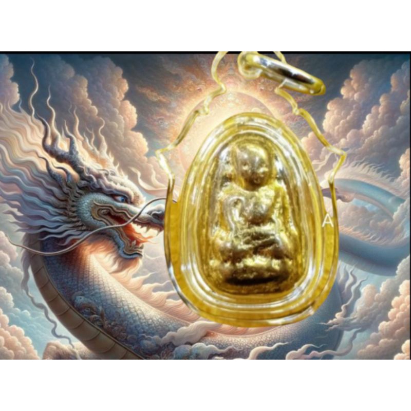 Liontin Lung Pu Thuad Leklai Gold / From LP Somporn