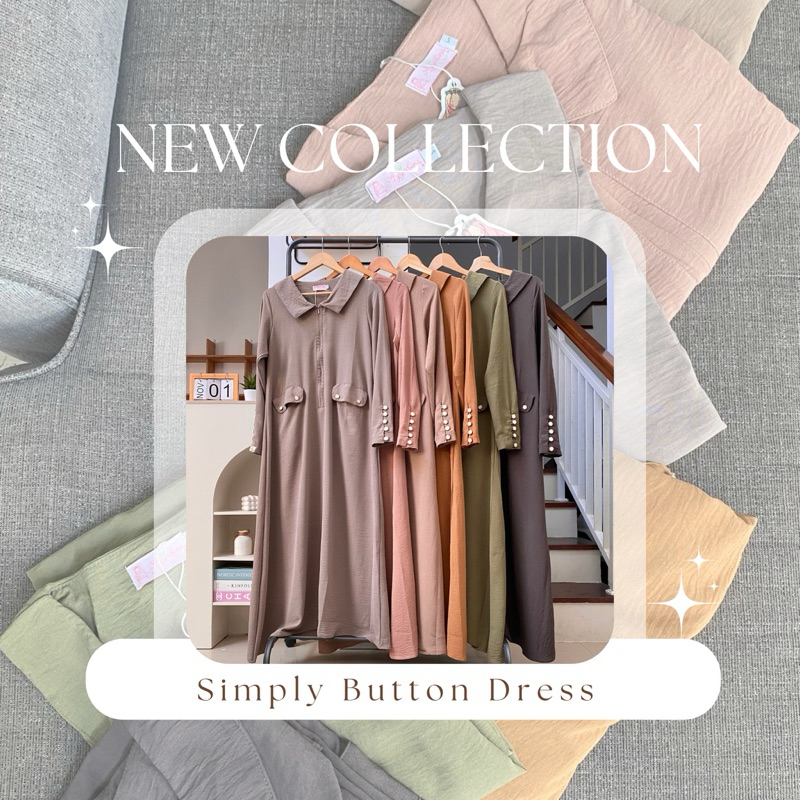SIMPLY BUTTON DRESS GAMIS UMROH HAJI AYYABINA