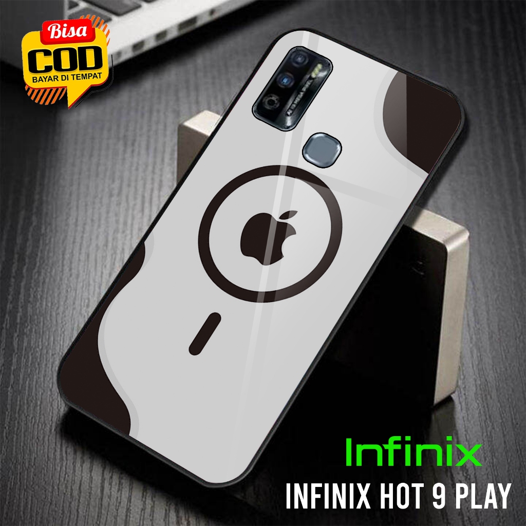 Toly Case Infinix Hot 9 Play Terbaru [ IPhone Logo Magsafe ] - Casing hp Infinix Hot 9 Play - Case H