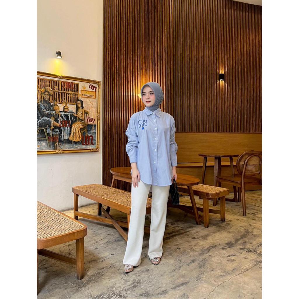 Kemeja Salur Kemeja Kekinian Kemeja Wanita Atasan Wanita Termurah Atasan Wanita Kekinian