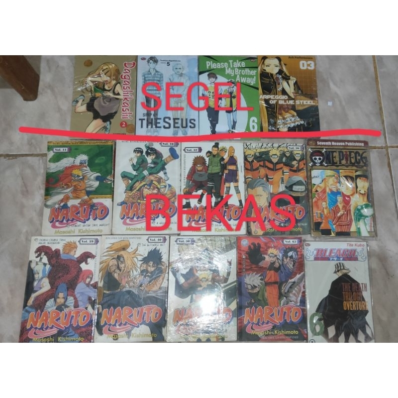 Komik Naruto vol. 10,11,32,36,39,40,50,63