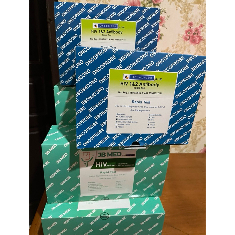 Tes HIV Oncoprof generasi4 isi 50 Test card