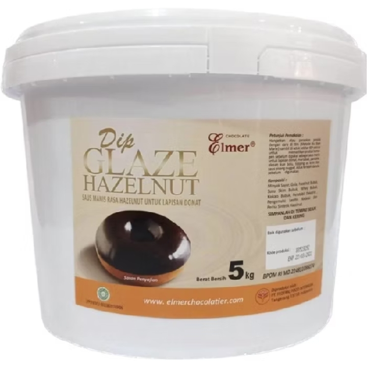

Saus Manis Rasa Hazelnut Untuk lapisan Donat Elmer Dip Glaze Hazelnut 5kg