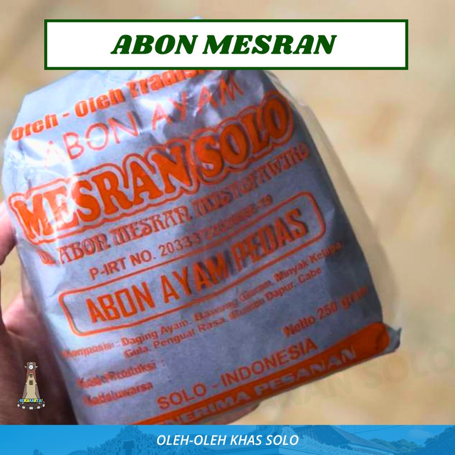 

Abon Mesran Asli Solo - Jastip Kangen Jajanan Solo