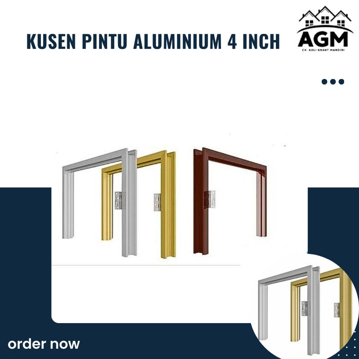 kusen aluminium 4 inch untuk pintu kayu dan aluminium