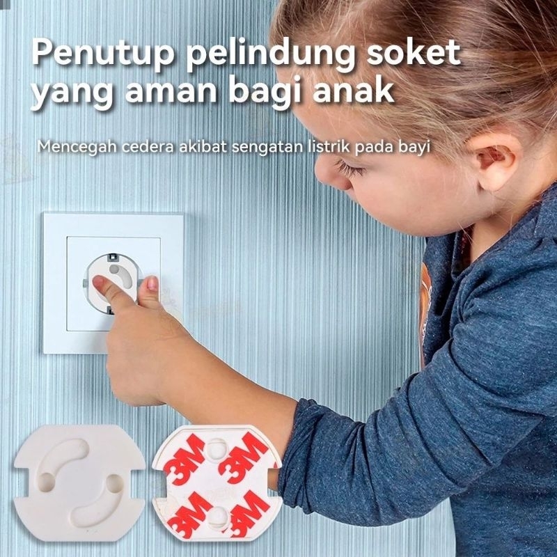 Pengaman Stop Kontak Penutup Colokan Listrik 2 kaki Pelindung Lubang Stop Kontak Listrik TrendiFashi