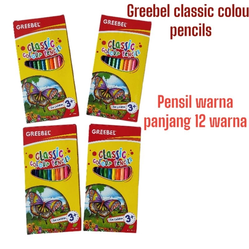 

pensil warna panjang greebel 12 warna / classic colour pencils greebel classic pensil warna panjang