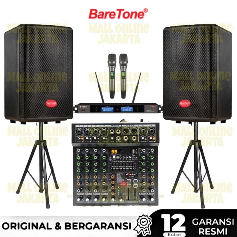 Paket speaker aktif Baretone 10 inch sound system dbvoice outdoor indoor