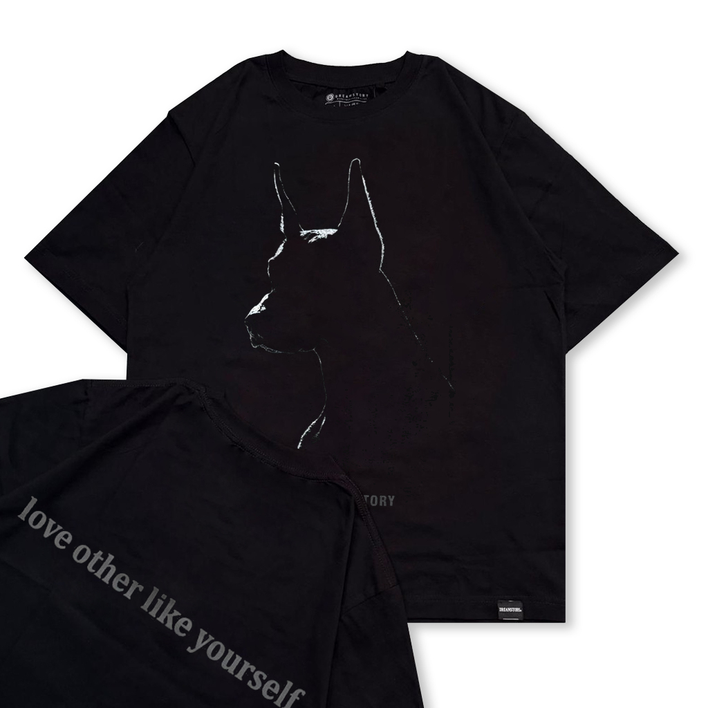 DREAM STORY - T-Shirt Oversize Doberman Cotton Combed 20s Unisex Tee