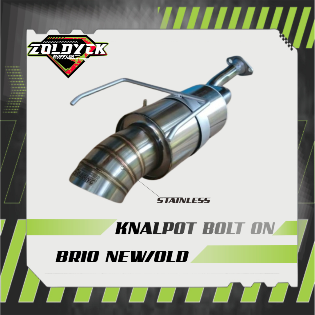 KNALPOT RACING BOLT ON HONDA BRIO NEW-BRIO OLD