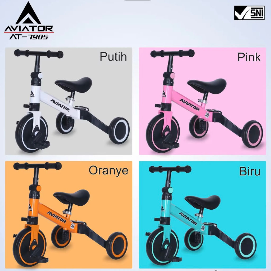 AVIATOR AT-7905 | AVIATOR AT-7906 Sepeda Anak Roda Tiga Tricycle Balance Bike