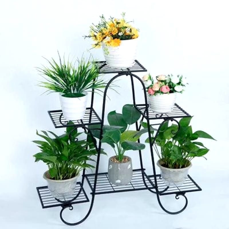 rak bunga besi /rak bunga hiasan ruang tamu /rak bunga sudut ruang tamu /standing pot ruang tamu