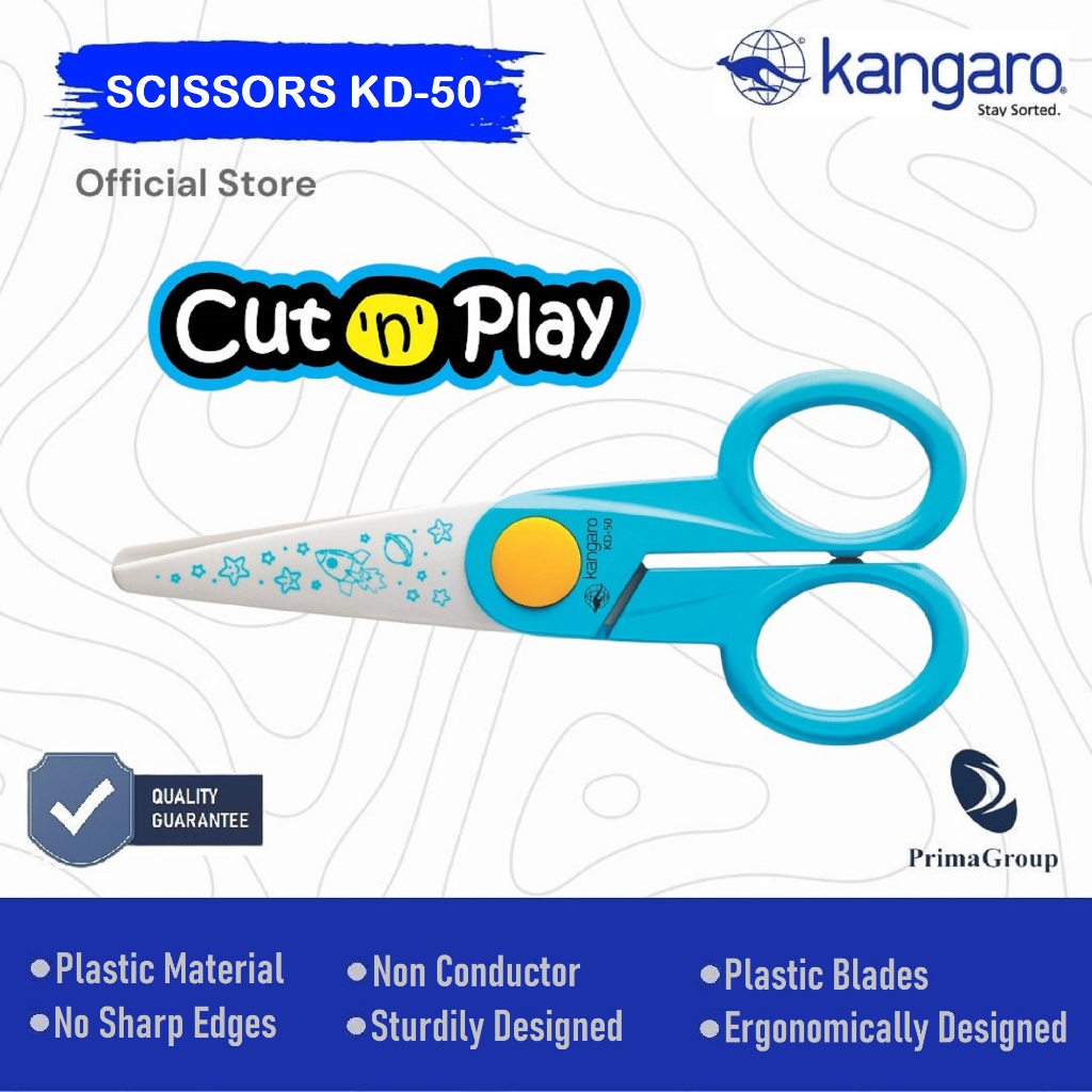 

Gunting Plastik KD-50 / Scissors Mini / Scissors Kids / Gunting Kecil / Gunting Kertas / Gunting Anak/ Gunting 5 inch