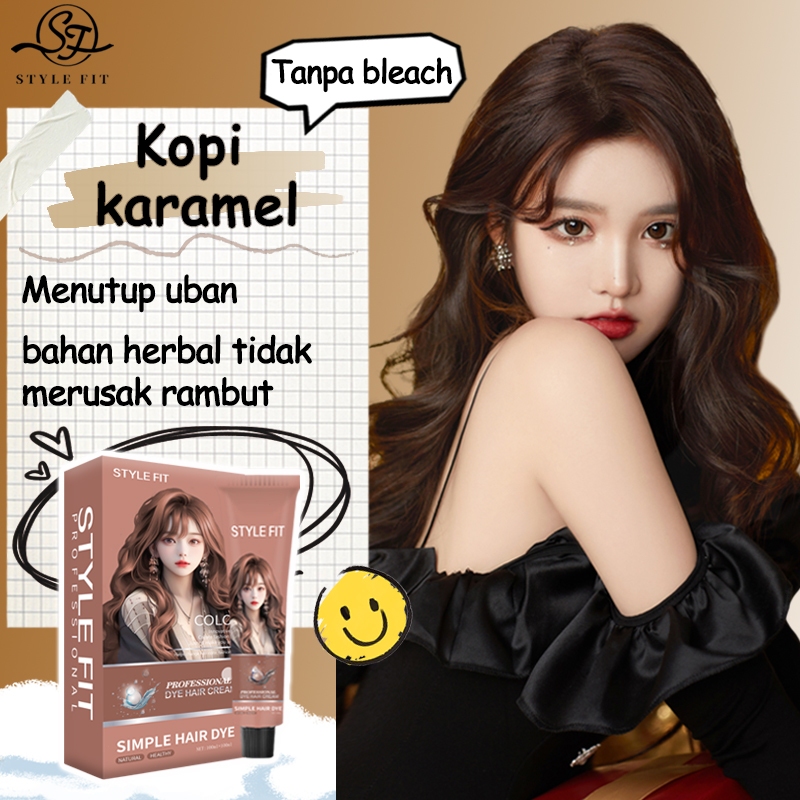 ❤Cat rambut profesional❤STYLE FIT cat rambut *200ml，Mudah berwarna, Menutup ubantidak mudah luntur，M