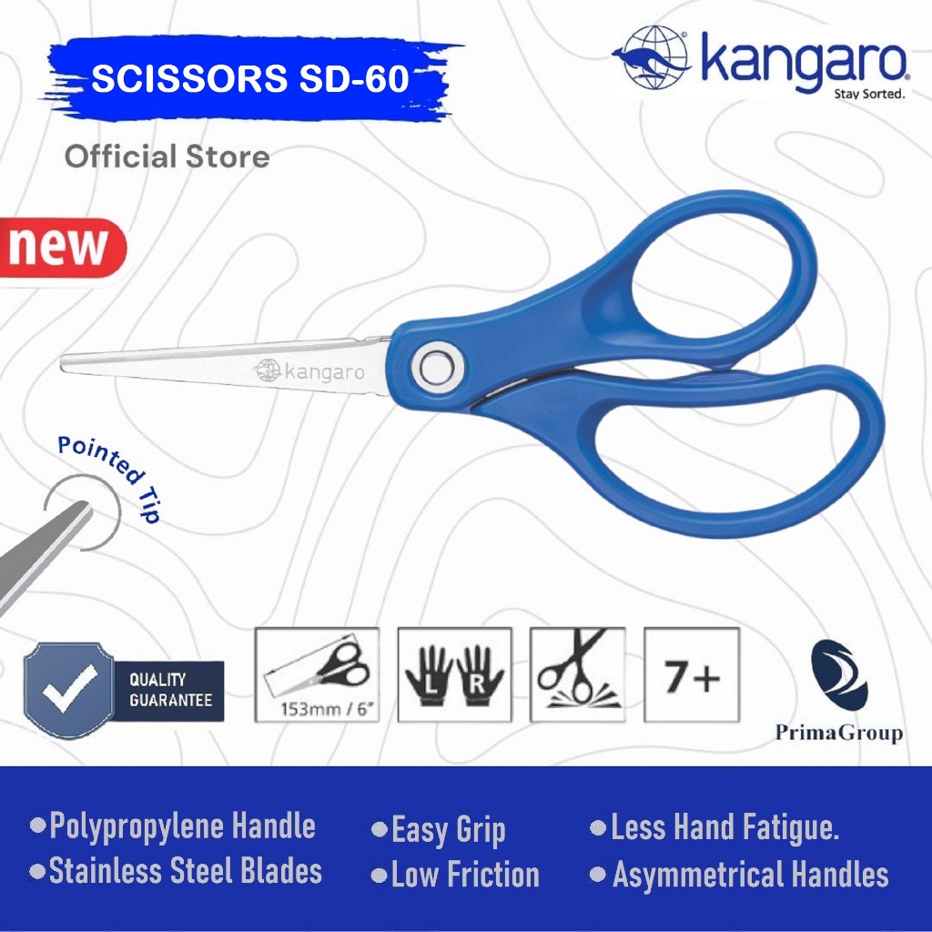 

Gunting Kertas SD-60 / Gunting Kain / Stainless Scissors / Metal Scissors / Gunting 6 inch