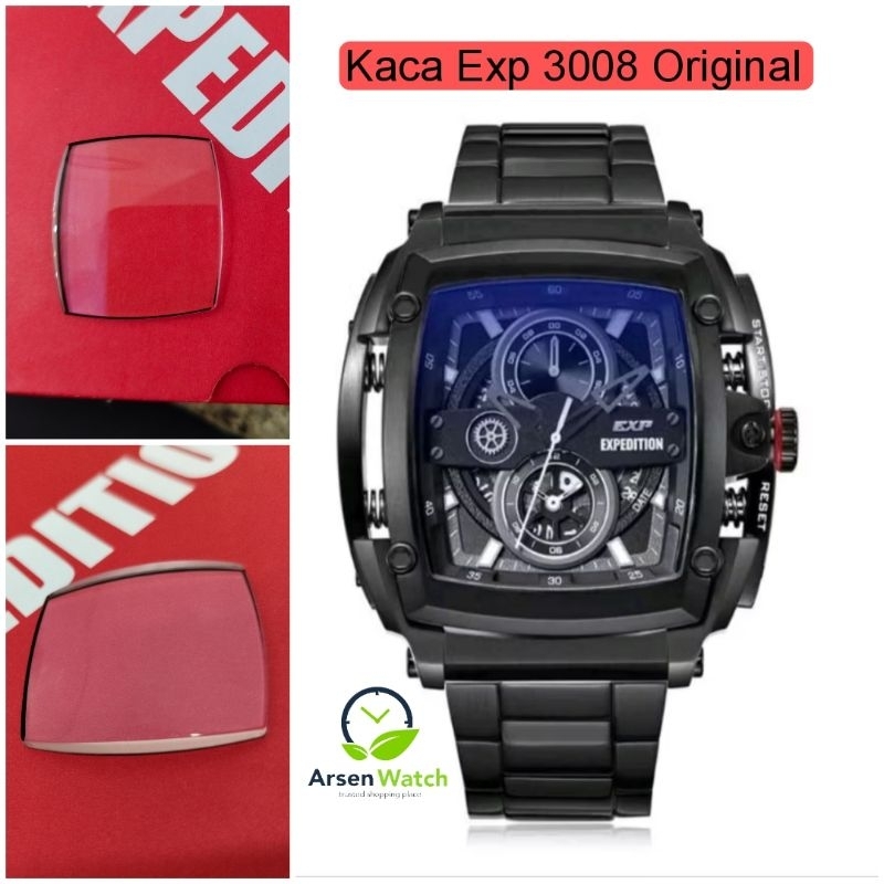 (original) kaca jam expedition 3008 mc / kaca e3008mc original