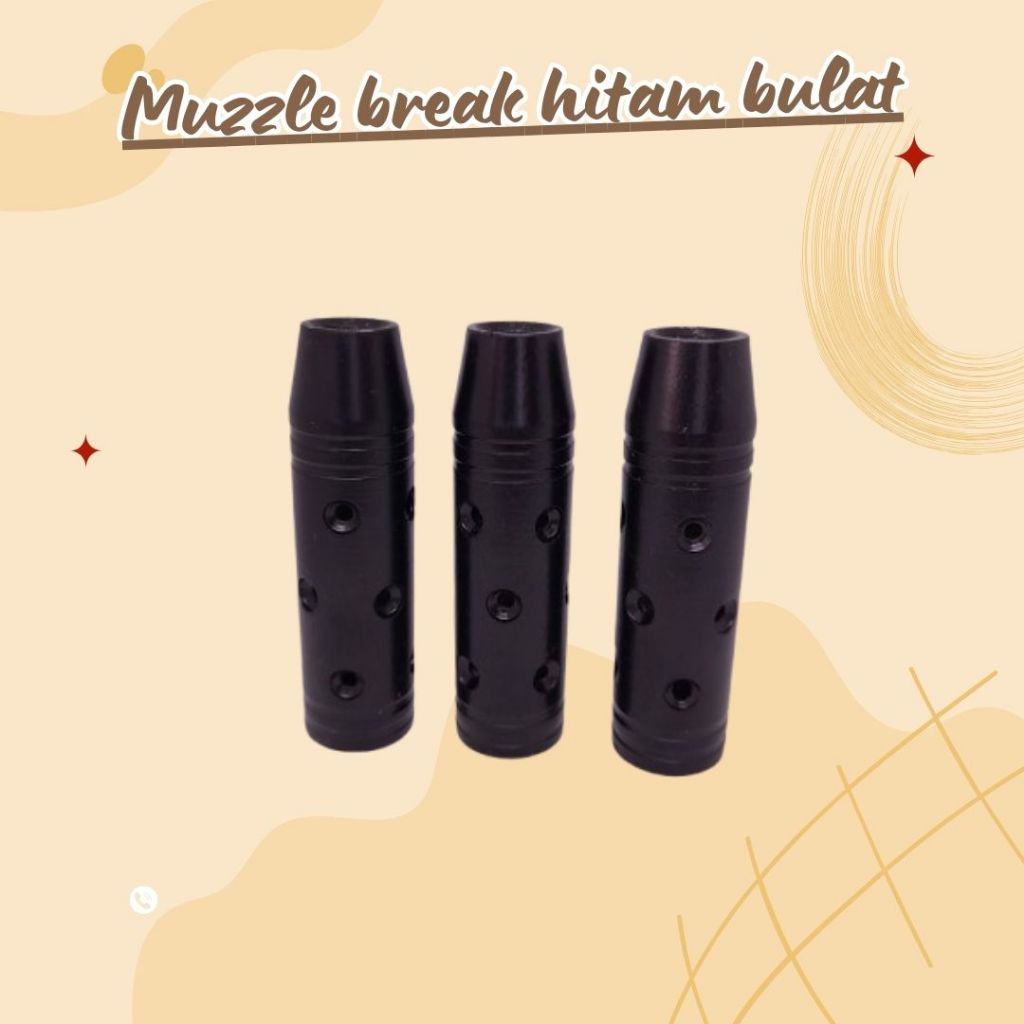 Muzzle break hitam bulat // muzzle break bulat