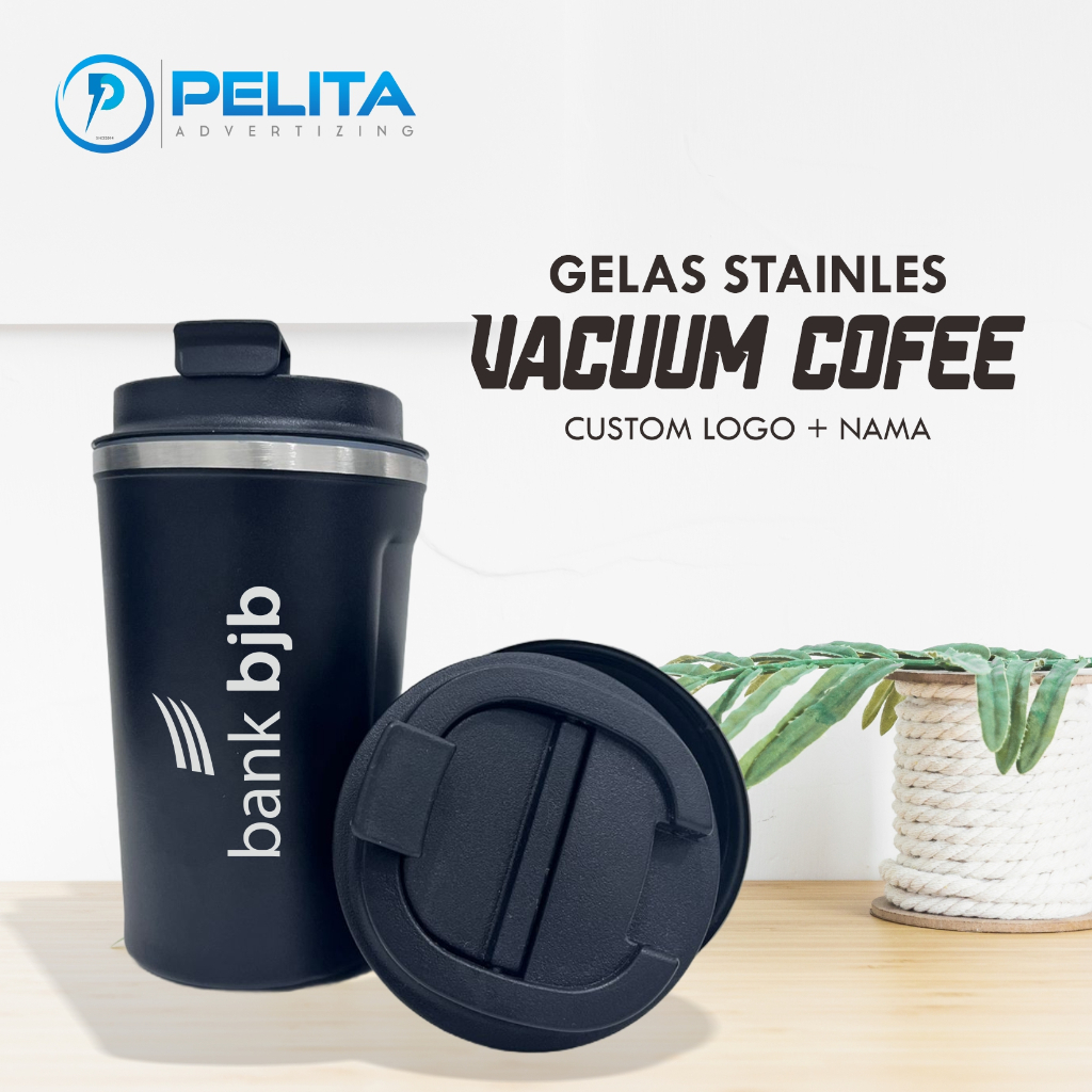 

Thumbler Termos Kopi 500 ml Stainless Steel Gelas Vacum Tahan Panas Coffee custom logo dan nama