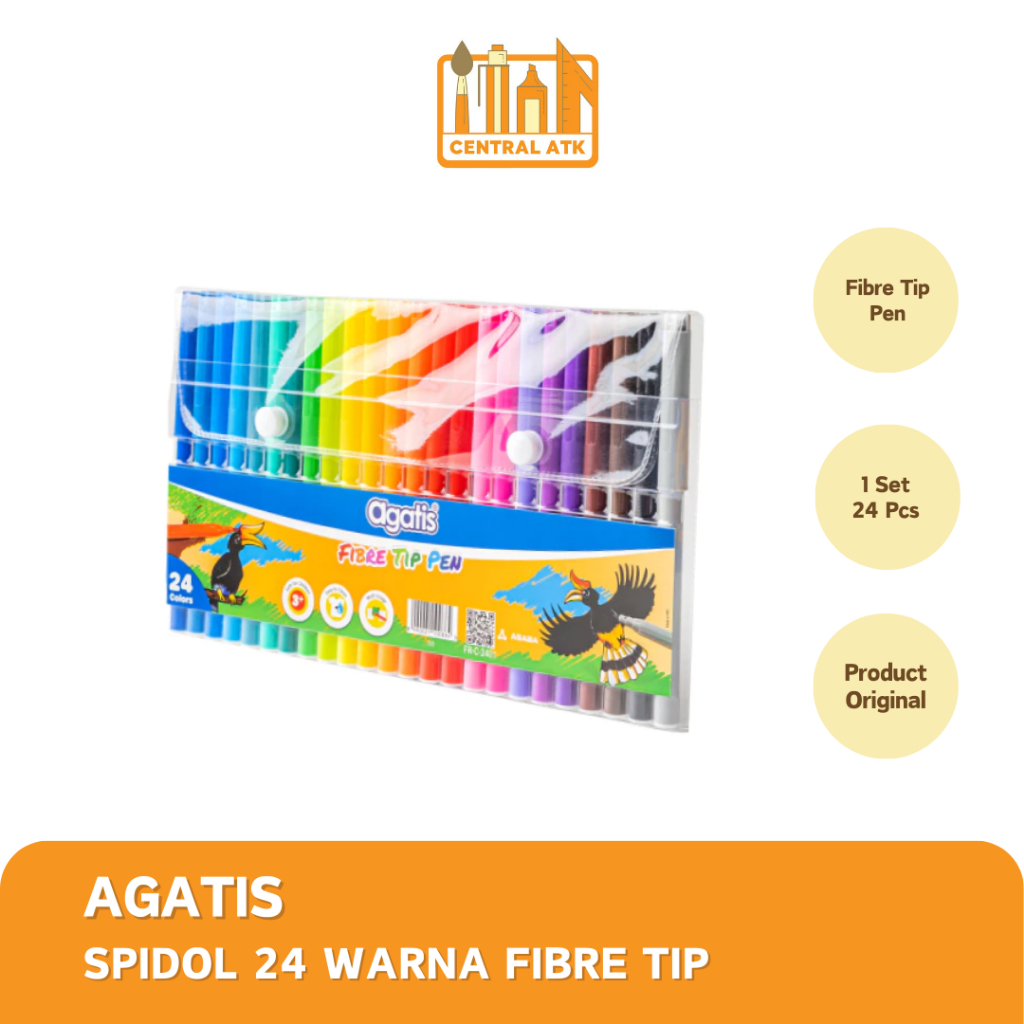 

AGATIS SPIDOL WARNA FIBRE TIP 24 WARNA - ECO