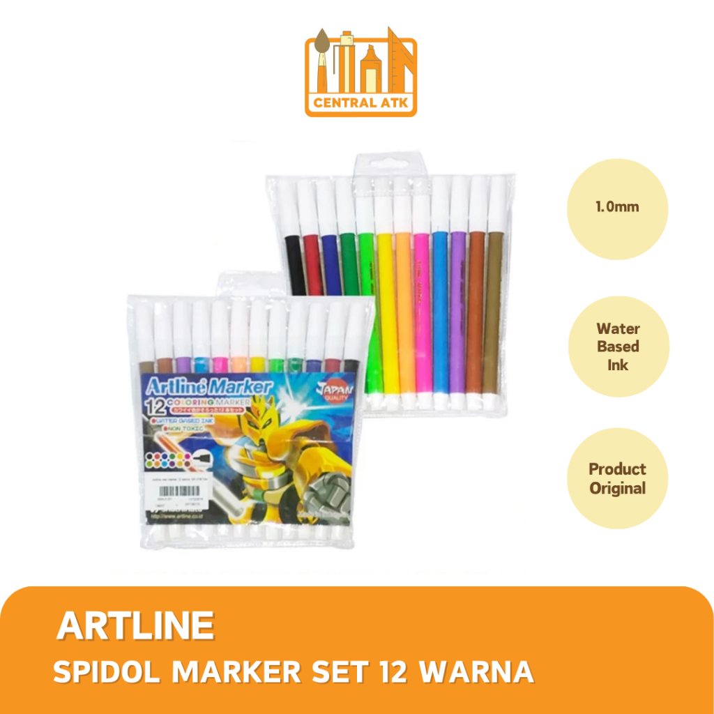

ARTLINE SPIDOL MEWARNAI MARKER SET 12 WARNA