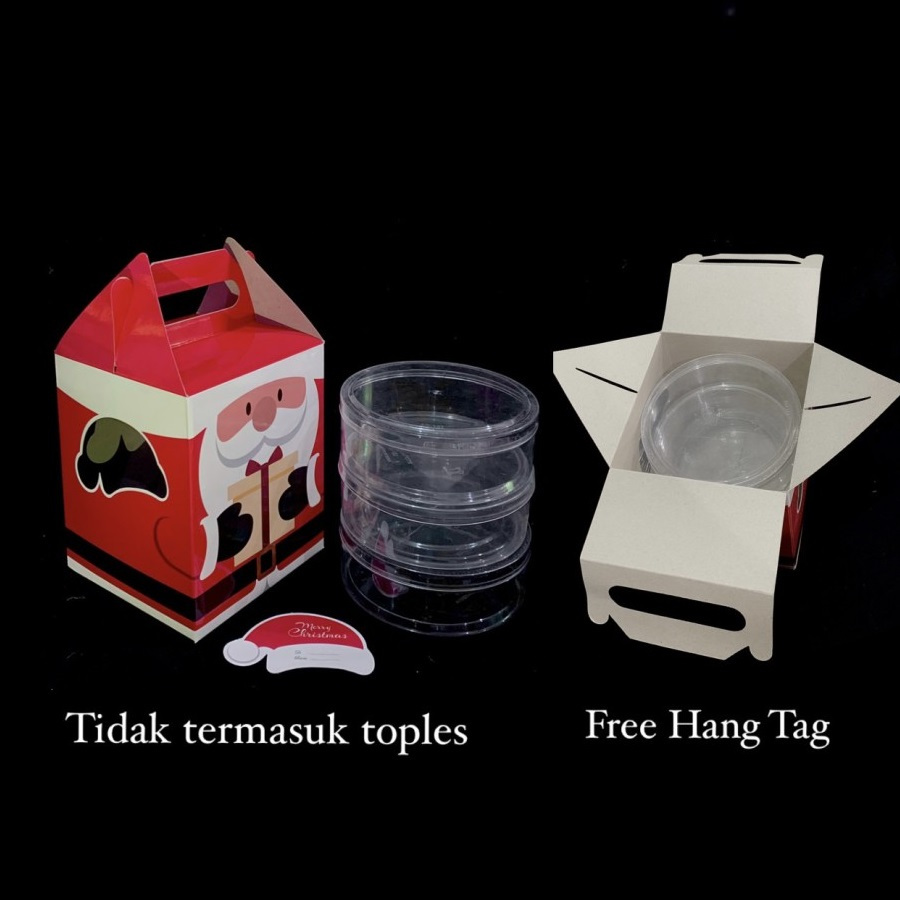 

(5 pcs) Kardus Natal Toples 250gram Isi 3 Box Parcel Christmas Dus Natal 12x12x15cm