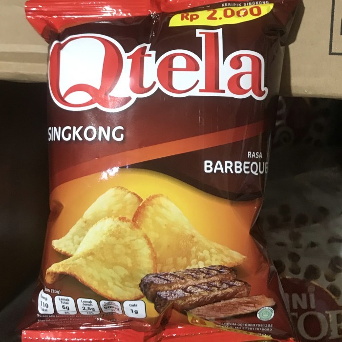 

Qtela kripik singkong Bbq 1 renceng isi 10bks