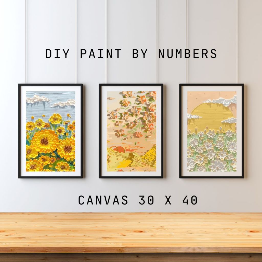 

[PaPaPa] - Paint by number 30 x 40cm Canvas Paint By Number Kit Digital Oil Painting DIY Painting kit Lukisan