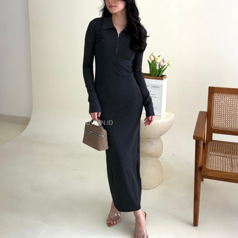 Dress knit zipper Premium lowwey kode 712 -Dress knit- deress premium knit- Knit premium