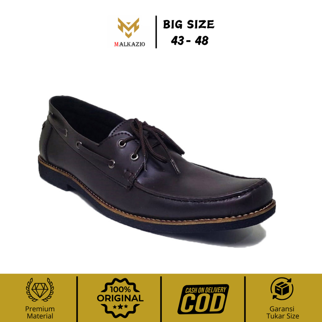 Malkazio | Sepatu Pria Loafers Kulit Pantofel Formal Kasual Cowo Big Size Jumbo 43 44 45 46 47 48