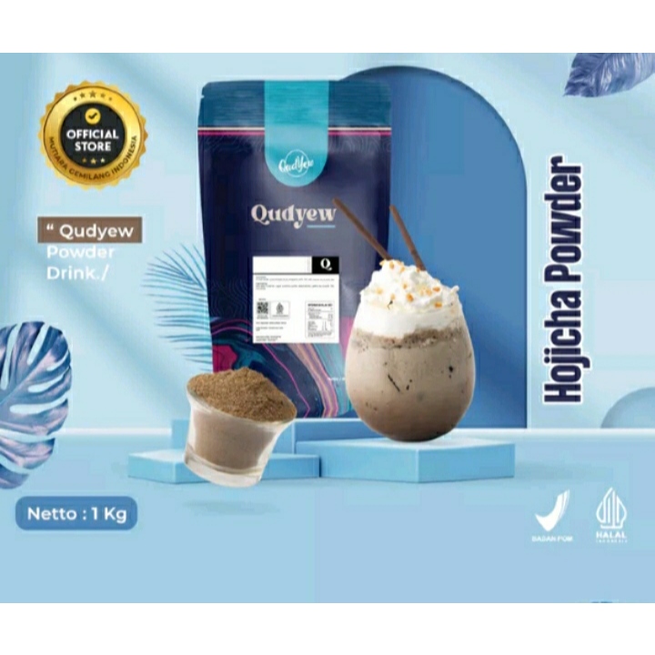 

Qudyew Powder drink houjicha cheese foam vanilla strawberry minuman serbuk ASLI 1kg murah