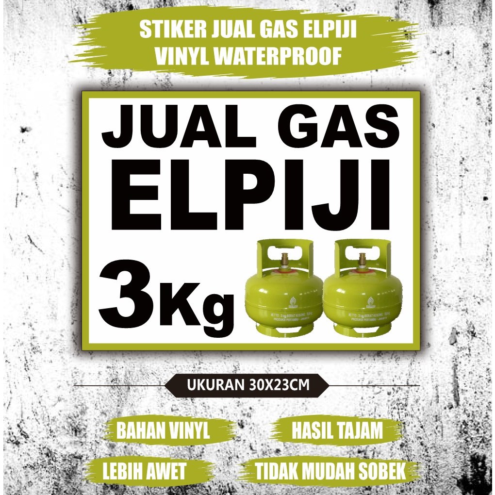

Stiker vinyl jual gas elpiji