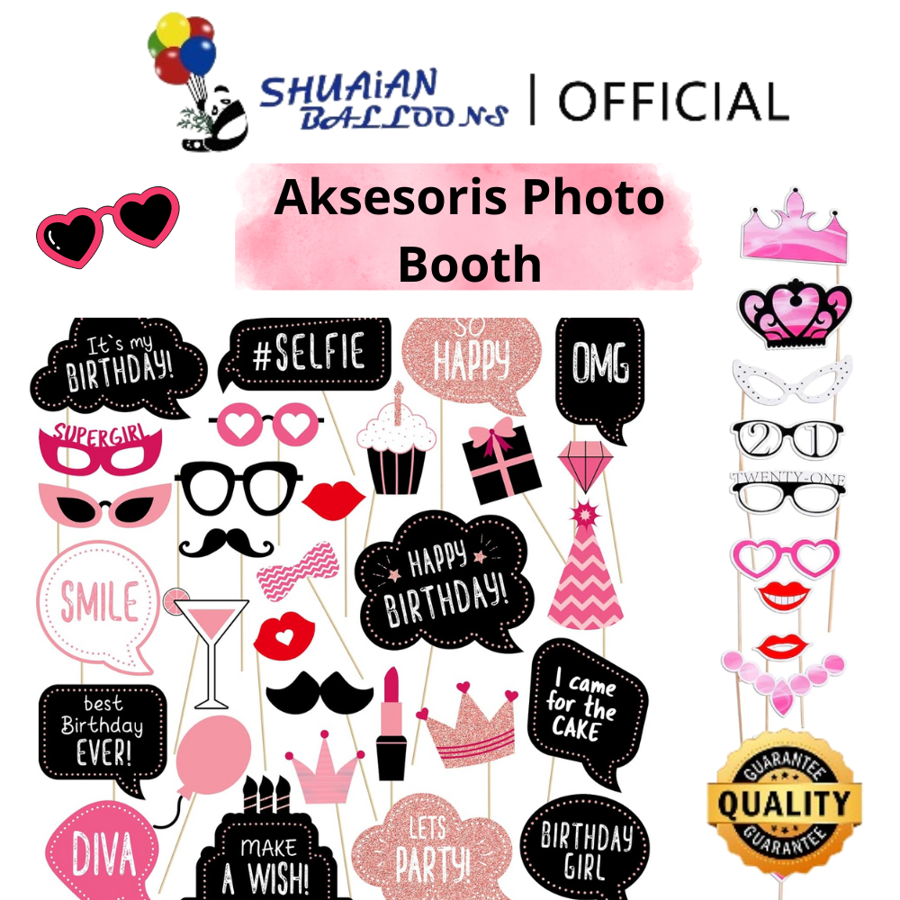 Photo Booth Props Aksesoris Photo Booth Kertas