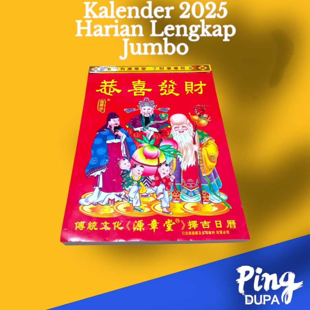 

Kalender Harian Dengan Almanak Tahun 2025 Ukuran Jumbo Bahasa Mandarin