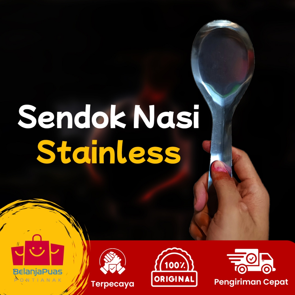 [ 3 Pcs ]Sendok Nasi Stainless Tebal FN | Centong Nasi U