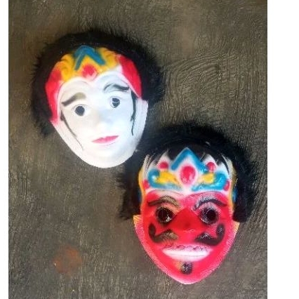 Topeng Rahwana dan Sinta bahan spon