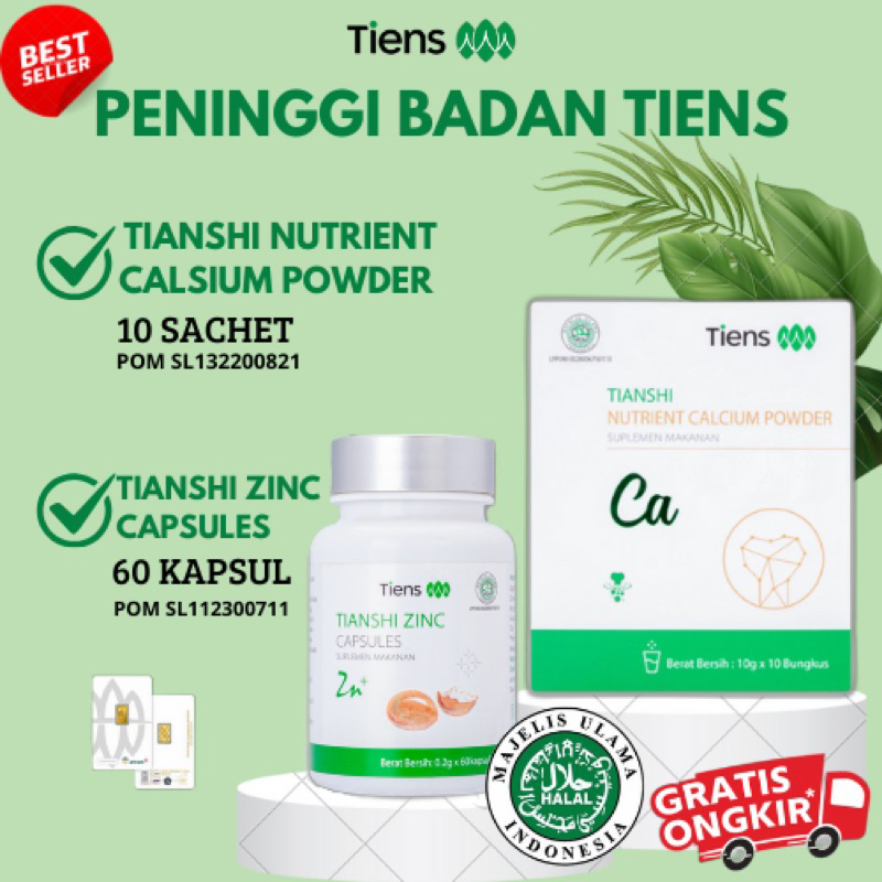 

TIENS PENINGGI BADAN ORIGINAL Susu NHCP dan Zinc Capsule